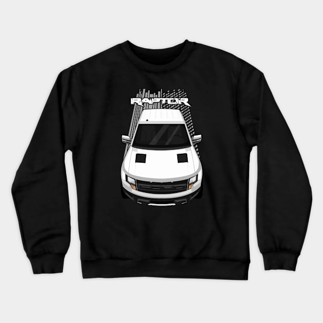 Ford F150 SVT Raptor 2010-2014 - White Crewneck Sweatshirt by V8social